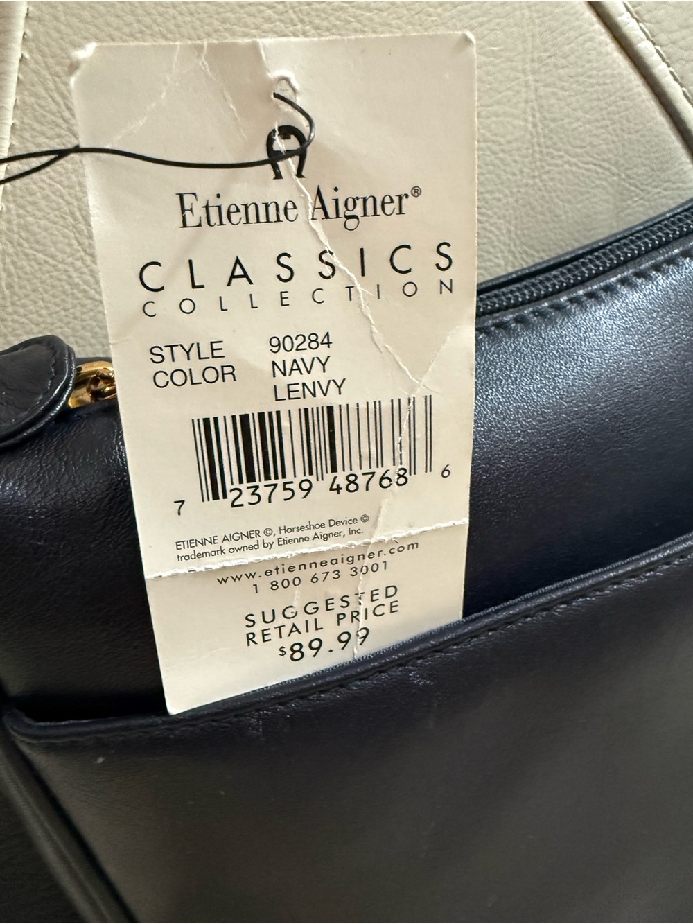 Classic Etienne Aigner Black Leather Shoulder Bag - Picture 9 of 10